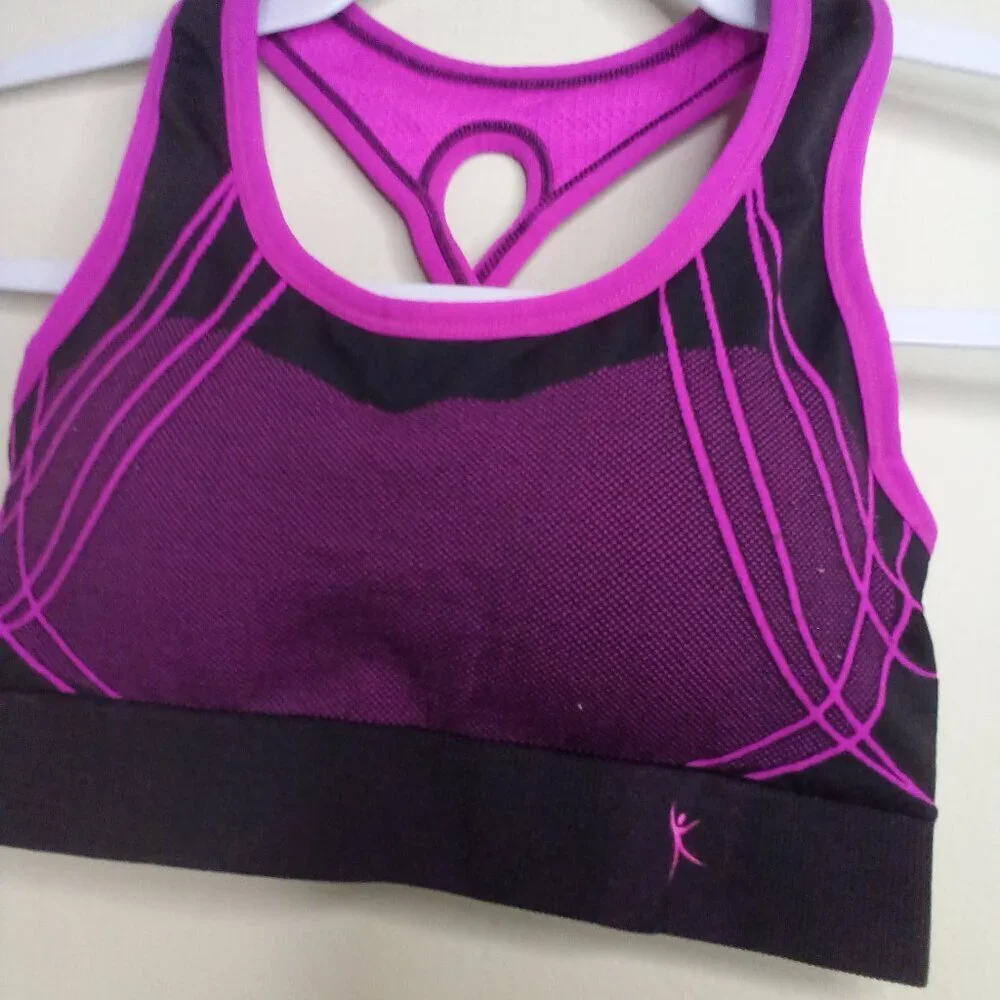 Danskin Now Sports Bra Women S Active Athletic Workout Purple Black